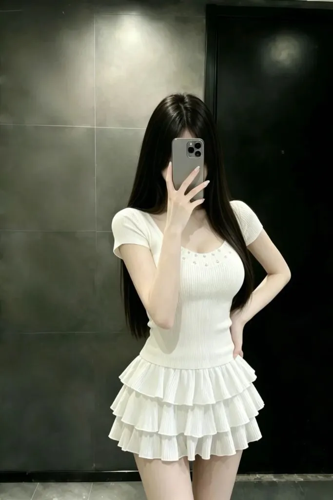 Ảnh gái cute che mặt quyến rũ