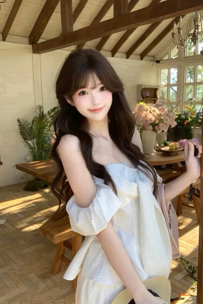 Ảnh gái cute phong cách dịu dàng nữ tính