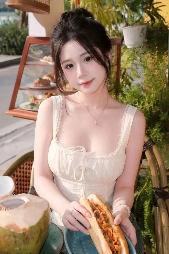 Ảnh gái xinh với làn da trắng mịn và vòng 1 căng tràn nóng bỏng