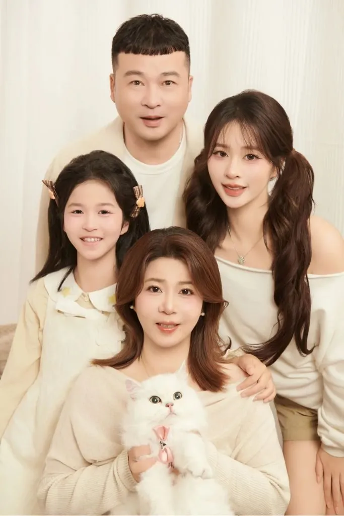 Ảnh gia đình tạo dáng dễ thương